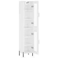 Thumbnail for Highboard Hochglanz-Weiß 34,5x34x180 cm Holzwerkstoff