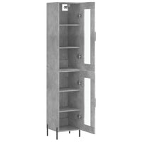 Thumbnail for Highboard Betongrau 34,5x34x180 cm Holzwerkstoff