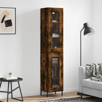 Thumbnail for Highboard Räuchereiche 34,5x34x180 cm Holzwerkstoff
