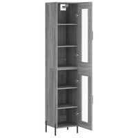 Thumbnail for Highboard Grau Sonoma 34,5x34x180 cm Holzwerkstoff