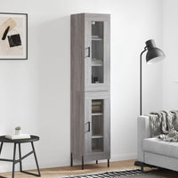 Thumbnail for Highboard Grau Sonoma 34,5x34x180 cm Holzwerkstoff