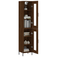 Thumbnail for Highboard Braun Eichen-Optik 34,5x34x180 cm Holzwerkstoff