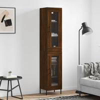 Thumbnail for Highboard Braun Eichen-Optik 34,5x34x180 cm Holzwerkstoff
