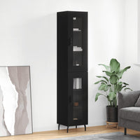 Thumbnail for Highboard Schwarz 34,5x34x180 cm Holzwerkstoff