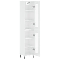 Thumbnail for Highboard Hochglanz-Weiß 34,5x34x180 cm Holzwerkstoff