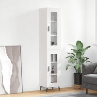 Thumbnail for Highboard Hochglanz-Weiß 34,5x34x180 cm Holzwerkstoff