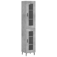 Thumbnail for Highboard Betongrau 34,5x34x180 cm Holzwerkstoff