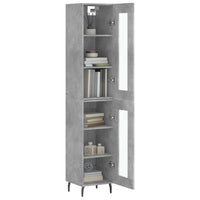 Thumbnail for Highboard Betongrau 34,5x34x180 cm Holzwerkstoff