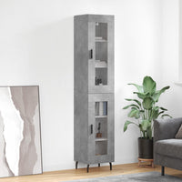 Thumbnail for Highboard Betongrau 34,5x34x180 cm Holzwerkstoff