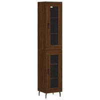 Thumbnail for Highboard Braun Eichen-Optik 34,5x34x180 cm Holzwerkstoff