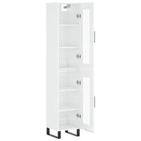 Thumbnail for Highboard Hochglanz-Weiß 34,5x34x180 cm Holzwerkstoff