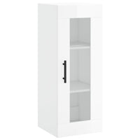 Thumbnail for Highboard Hochglanz-Weiß 34,5x34x180 cm Holzwerkstoff
