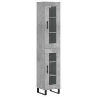 Thumbnail for Highboard Betongrau 34,5x34x180 cm Holzwerkstoff