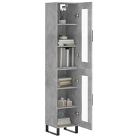 Thumbnail for Highboard Betongrau 34,5x34x180 cm Holzwerkstoff