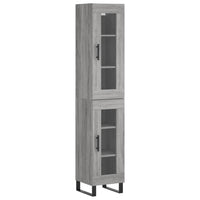 Thumbnail for Highboard Grau Sonoma 34,5x34x180 cm Holzwerkstoff