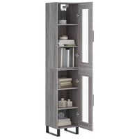 Thumbnail for Highboard Grau Sonoma 34,5x34x180 cm Holzwerkstoff
