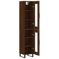Thumbnail for Highboard Braun Eichen-Optik 34,5x34x180 cm Holzwerkstoff