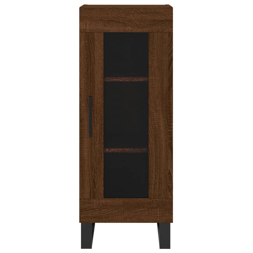 Highboard Braun Eichen-Optik 34,5x34x180 cm Holzwerkstoff