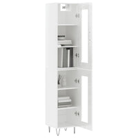 Thumbnail for Highboard Hochglanz-Weiß 34,5x34x180 cm Holzwerkstoff