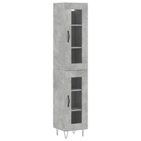 Thumbnail for Highboard Betongrau 34,5x34x180 cm Holzwerkstoff
