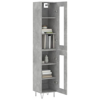 Thumbnail for Highboard Betongrau 34,5x34x180 cm Holzwerkstoff