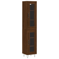 Thumbnail for Highboard Braun Eichen-Optik 34,5x34x180 cm Holzwerkstoff