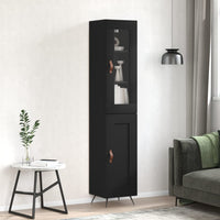 Thumbnail for Highboard Schwarz 34,5x34x180 cm Holzwerkstoff