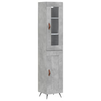 Thumbnail for Highboard Betongrau 34,5x34x180 cm Holzwerkstoff