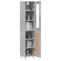 Thumbnail for Highboard Betongrau 34,5x34x180 cm Holzwerkstoff