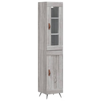 Thumbnail for Highboard Grau Sonoma 34,5x34x180 cm Holzwerkstoff