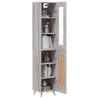 Thumbnail for Highboard Grau Sonoma 34,5x34x180 cm Holzwerkstoff