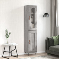 Thumbnail for Highboard Grau Sonoma 34,5x34x180 cm Holzwerkstoff