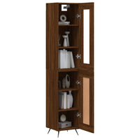 Thumbnail for Highboard Braun Eichen-Optik 34,5x34x180 cm Holzwerkstoff