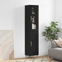 Thumbnail for Highboard Schwarz 34,5x34x180 cm Holzwerkstoff