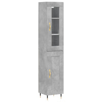 Thumbnail for Highboard Betongrau 34,5x34x180 cm Holzwerkstoff