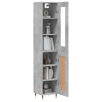 Thumbnail for Highboard Betongrau 34,5x34x180 cm Holzwerkstoff