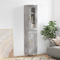 Thumbnail for Highboard Betongrau 34,5x34x180 cm Holzwerkstoff
