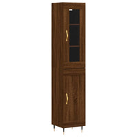 Thumbnail for Highboard Braun Eichen-Optik 34,5x34x180 cm Holzwerkstoff