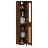 Thumbnail for Highboard Braun Eichen-Optik 34,5x34x180 cm Holzwerkstoff