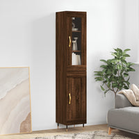 Thumbnail for Highboard Braun Eichen-Optik 34,5x34x180 cm Holzwerkstoff