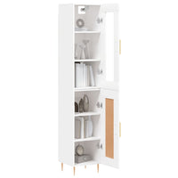 Thumbnail for Highboard Weiß 34,5x34x180 cm Holzwerkstoff
