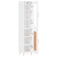 Thumbnail for Highboard Weiß 34,5x34x180 cm Holzwerkstoff