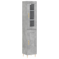Thumbnail for Highboard Betongrau 34,5x34x180 cm Holzwerkstoff