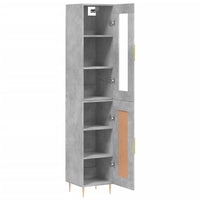 Thumbnail for Highboard Betongrau 34,5x34x180 cm Holzwerkstoff