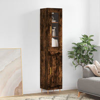 Thumbnail for Highboard Räuchereiche 34,5x34x180 cm Holzwerkstoff