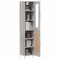 Thumbnail for Highboard Grau Sonoma 34,5x34x180 cm Holzwerkstoff
