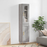 Thumbnail for Highboard Grau Sonoma 34,5x34x180 cm Holzwerkstoff