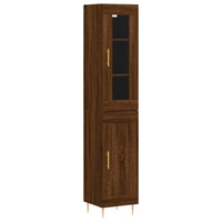 Thumbnail for Highboard Braun Eichen-Optik 34,5x34x180 cm Holzwerkstoff