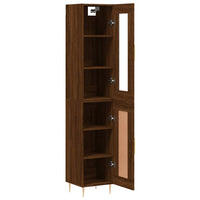 Thumbnail for Highboard Braun Eichen-Optik 34,5x34x180 cm Holzwerkstoff