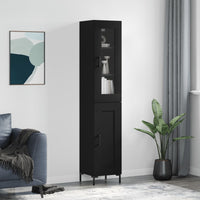 Thumbnail for Highboard Schwarz 34,5x34x180 cm Holzwerkstoff